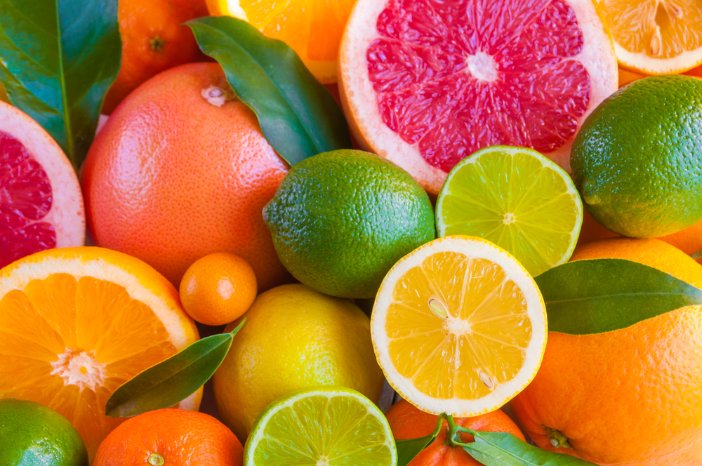 citrus, fruits, in, a, pile